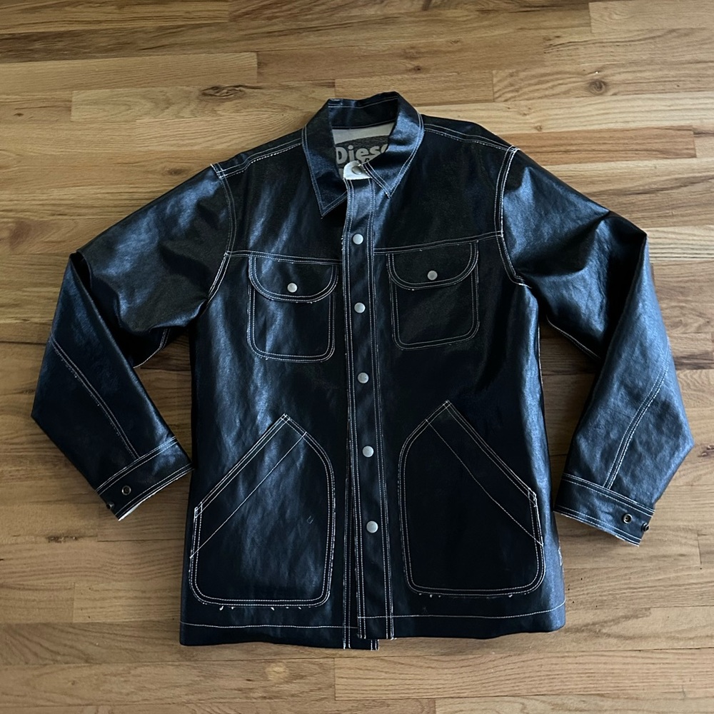 DIESEL oversized Reversible jacket in rubberised canvas Men’s L